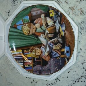 Little Companions Decorative Plate with Children Reading